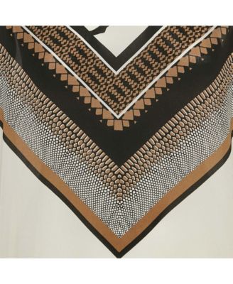 Women's Printed Silk Short Sleeve Top