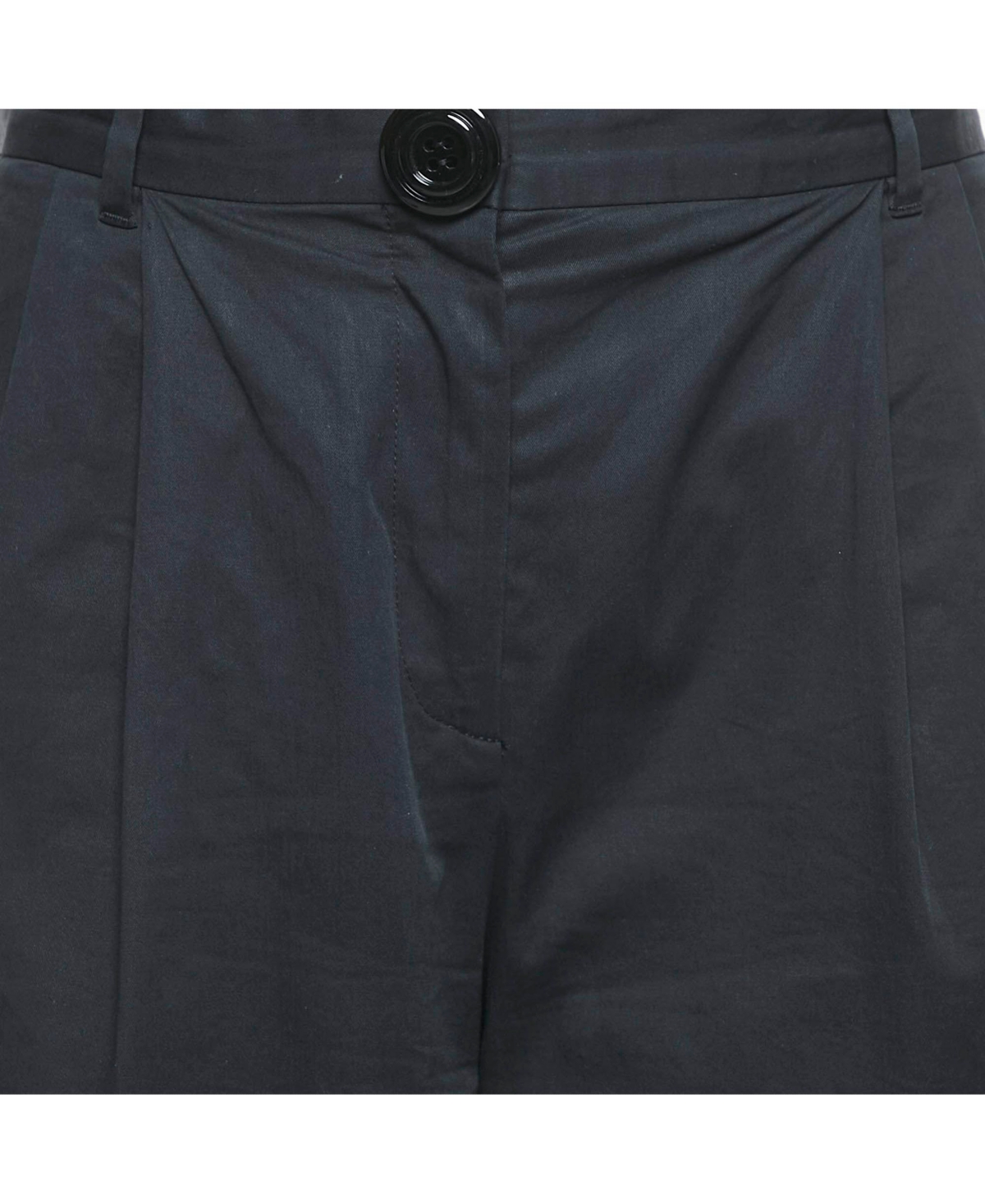 Pre-Owned Dolce & Gabbana Women's Cotton Button Detail Straight Leg Trousers