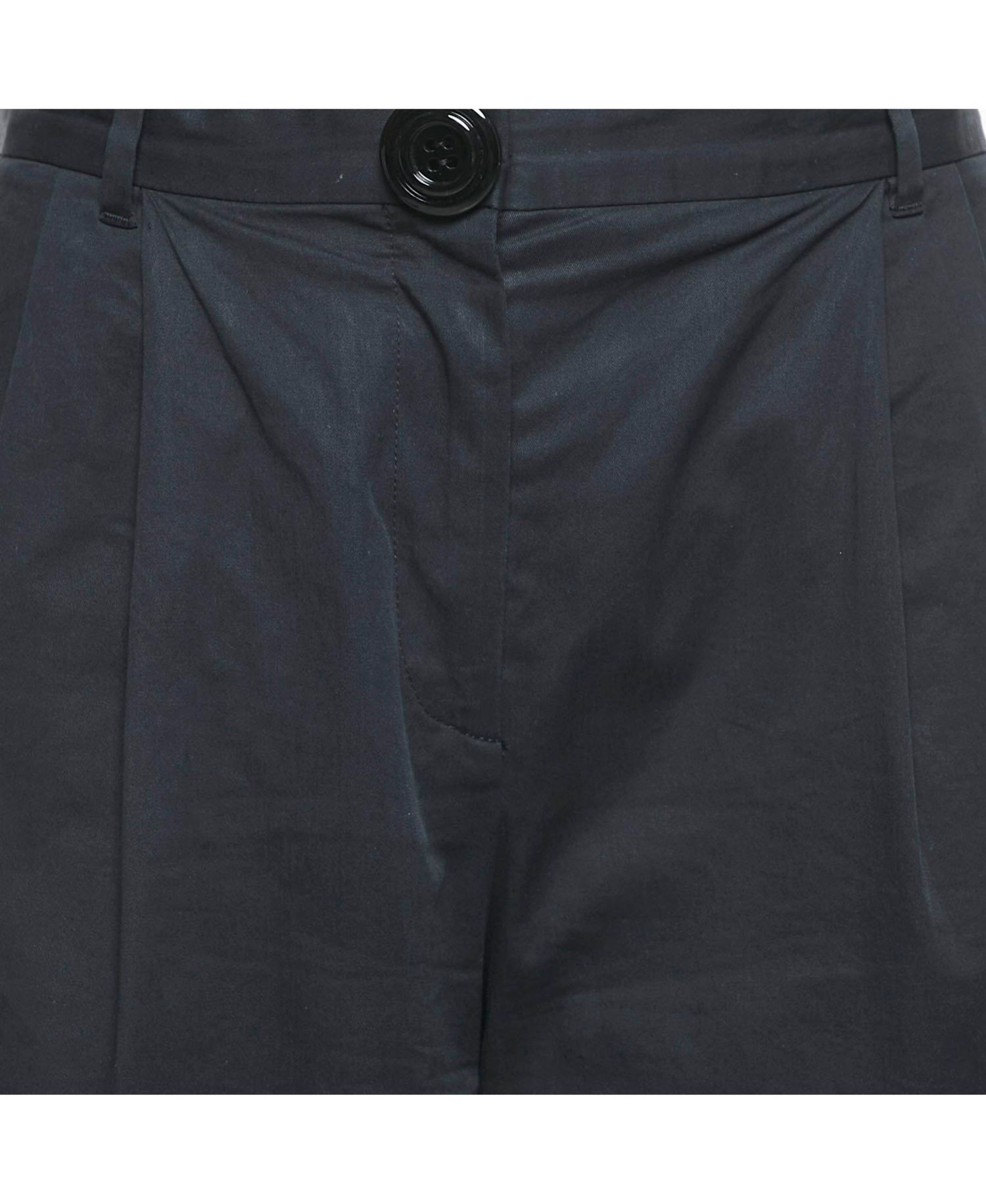 Women's Cotton Button Detail Straight Leg Trousers