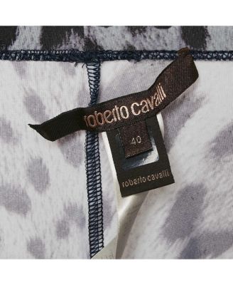 Women's Blue Leopard Print Jersey Leggings