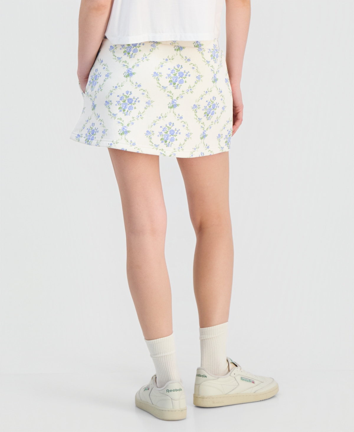 Rebel Veil Juniors' Paisley-Print Drawstring Skort