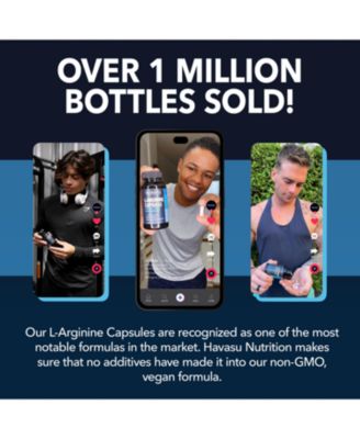 L-Arginine Capsules for Men's Stamina, Endurance & Performance, 60ct