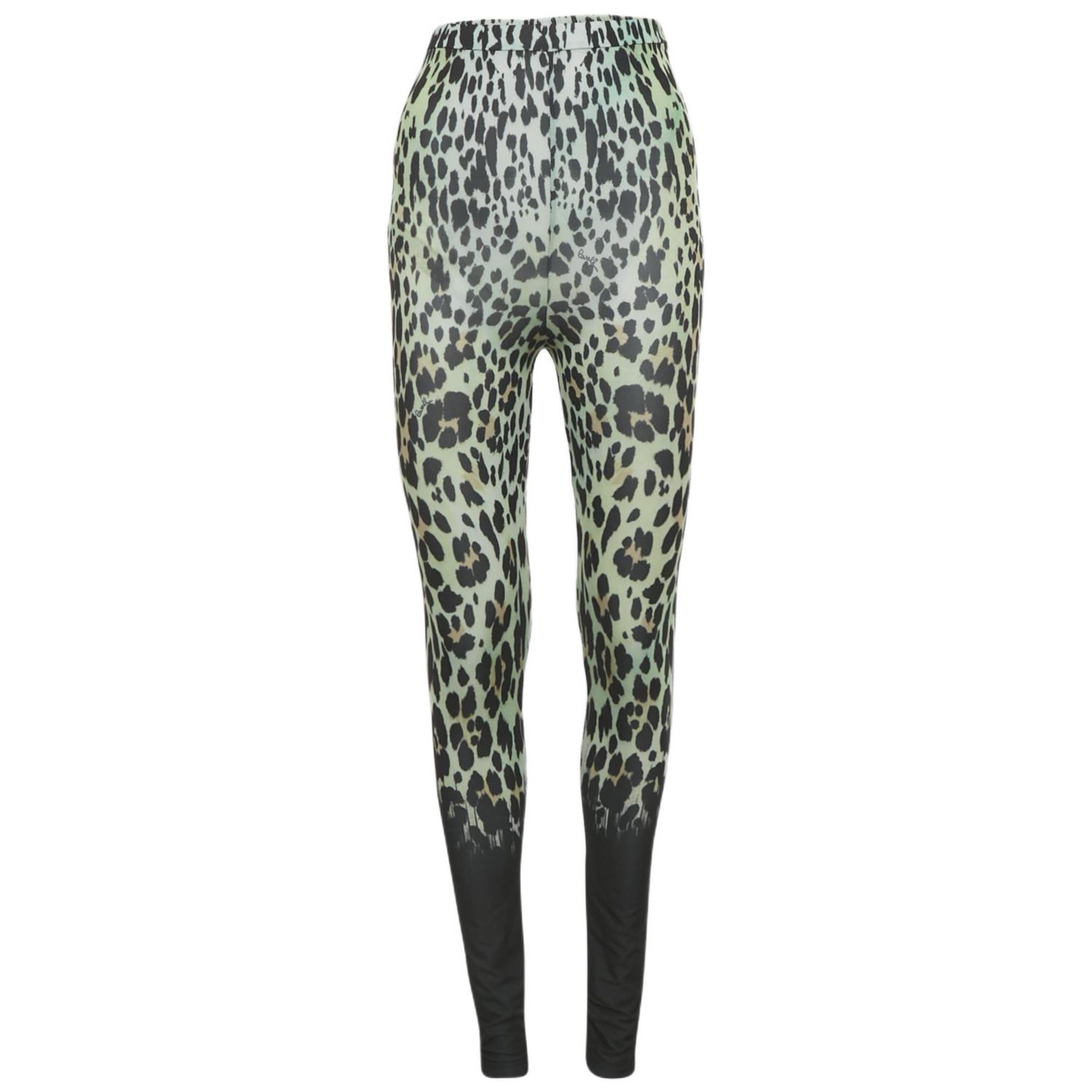 Women's Green Animal Print Jersey Leggings