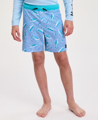 Boys' 8-20 Dizzy Shark Pull-On Swim Trunks