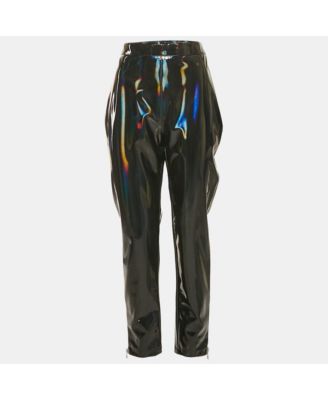 Women's Black Iridescent Nylon Pants