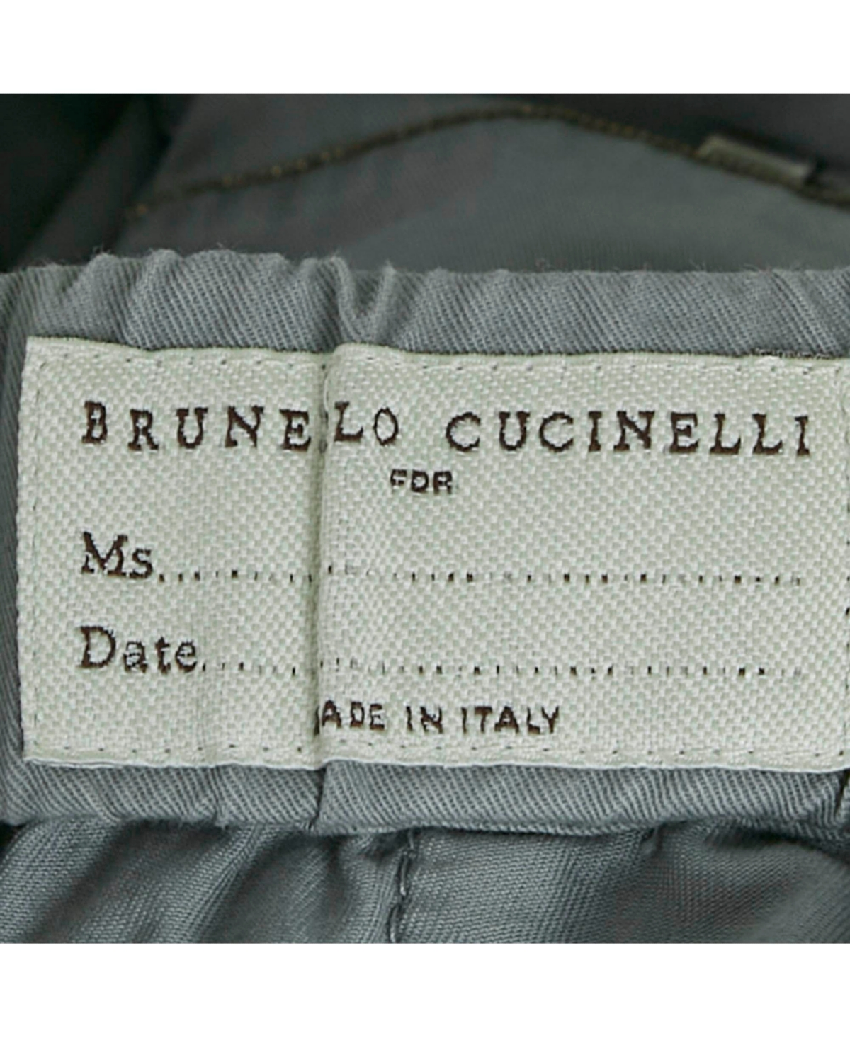 Pre-Owned Brunello Cucinelli Women's Gabardine Monili Detail Trousers