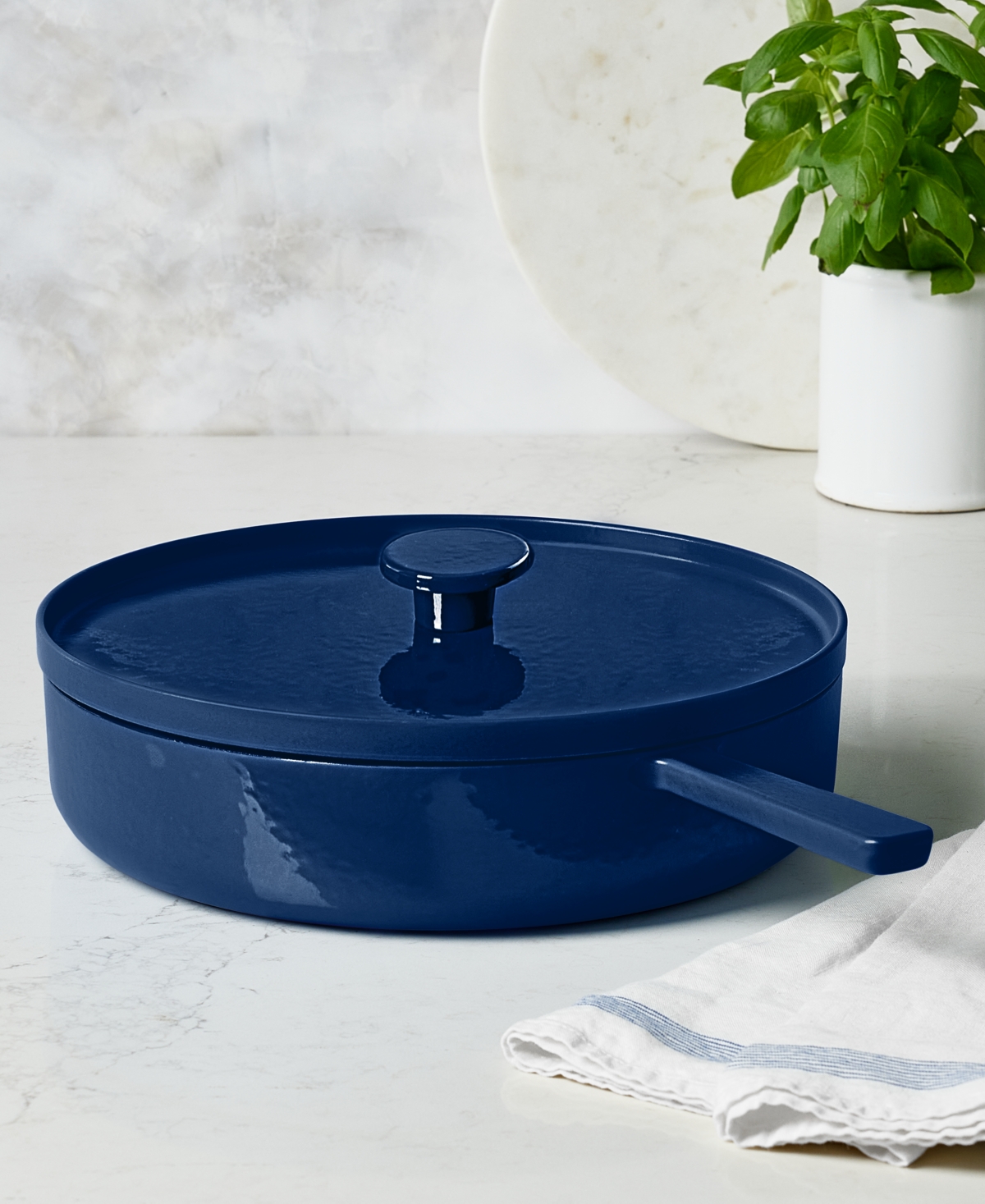 The Cellar Enameled Cast Iron 3.5-Qt. Bordeaux Braiser, Exclusively at Macy's