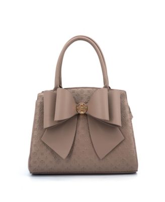 Royal Cross-Elegance Bow Medium Satchel Bag