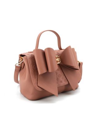 Noble Cross-Bow Embossed Small Satchel Bag