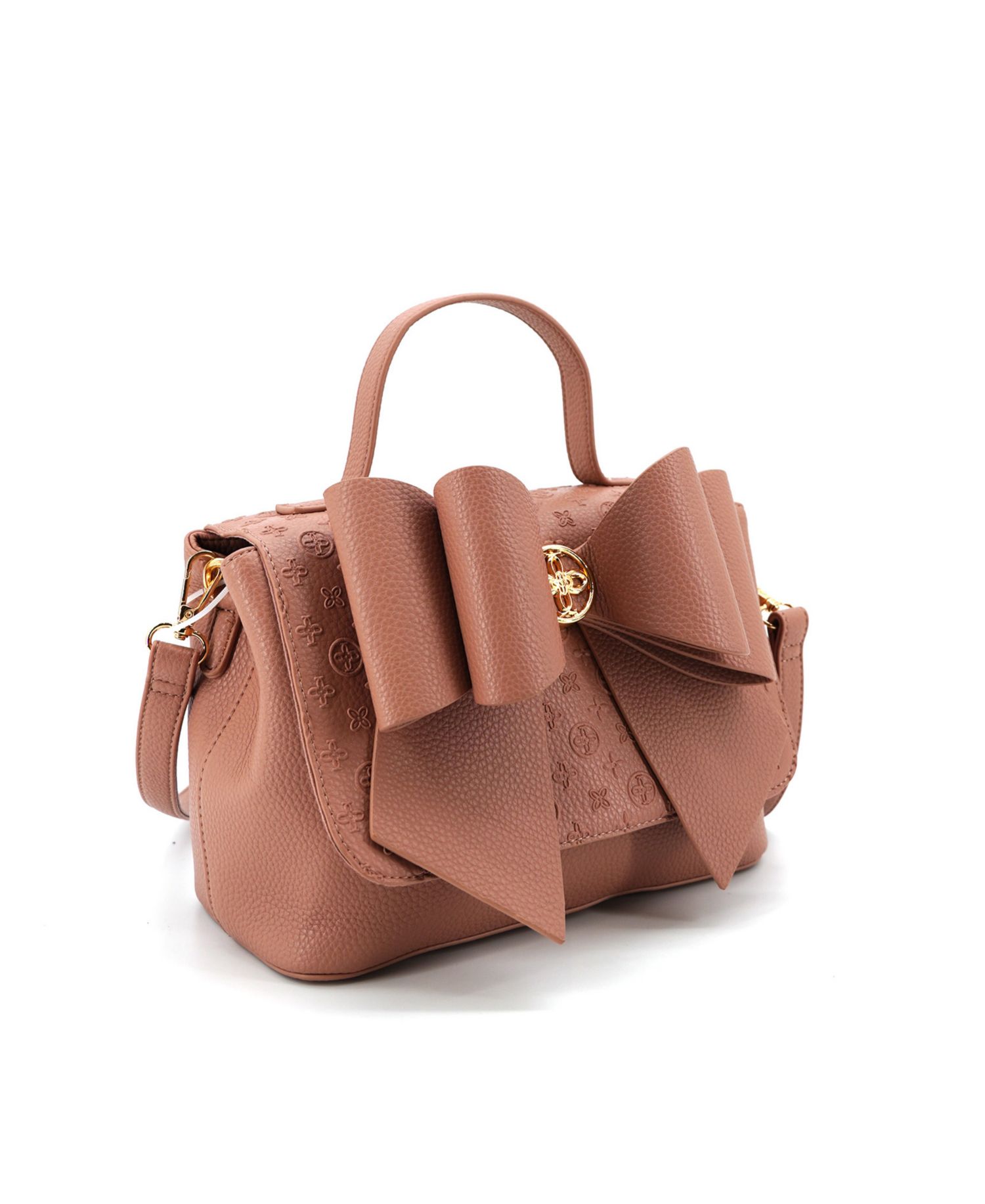 Noble Cross-Bow Embossed Small Satchel Bag