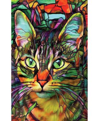 Cookie Stained Glass Cat 550 piece Jigsaw Puzzle for Adults