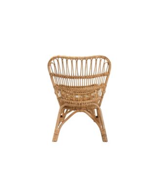 Boxton Studio Earvin 2-Pc. Rattan Bohemian Armchair and Footstool Set