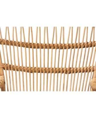 Boxton Studio Earvin 2-Pc. Rattan Bohemian Armchair and Footstool Set