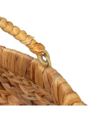 Water Hyacinth Handwoven Flower Basket Set of 2