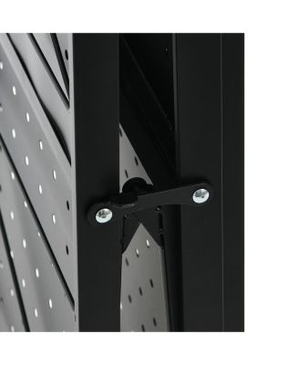 Metal 3-Tier Foldable Utility Rack, Black