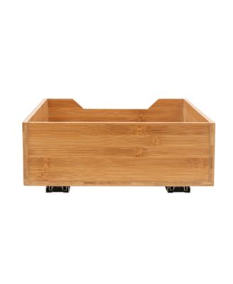 Glidez Bamboo Pull-Out Storage Organizer, 1-Tier Design, Natural
