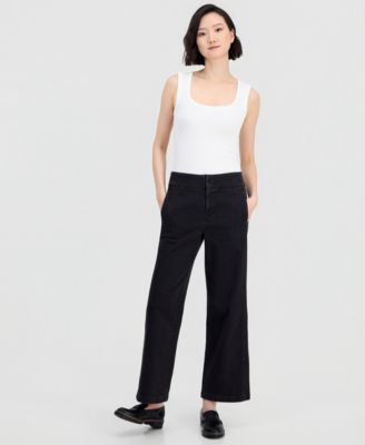 Petite High-Rise Wide-Leg Jeans