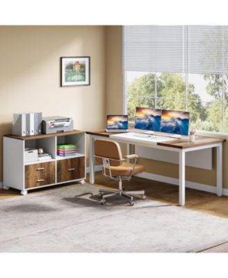 63 inches Executive Computer Desk, Large Home Office Desk Writing Table for Workstation