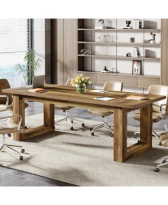 2 PCS Engineered Wood Modern Office Meeting Table