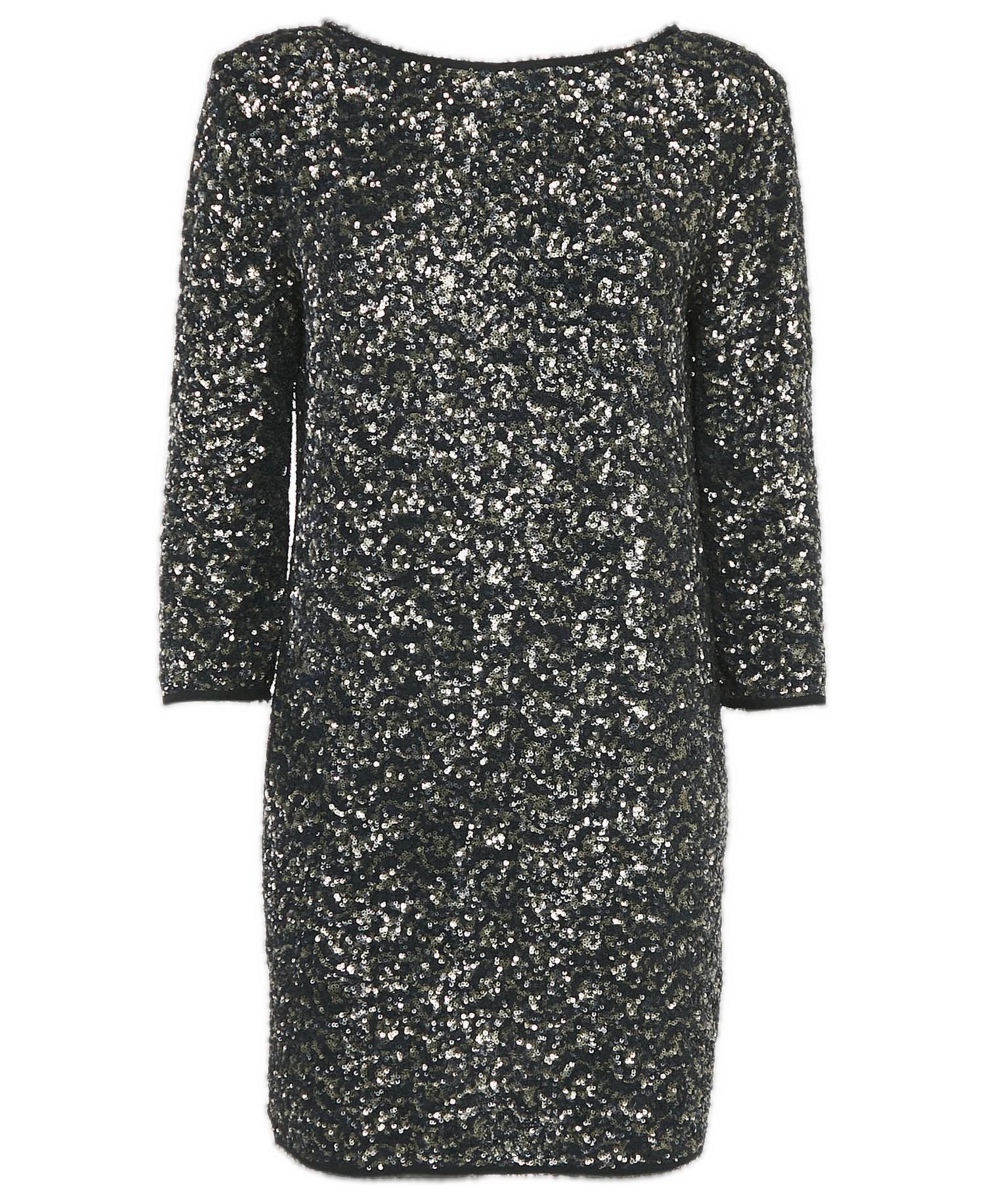 Women's Pre-Owned Zadig and Voltaire Deluxe Black/gold Sequin Rousse Mini Dress