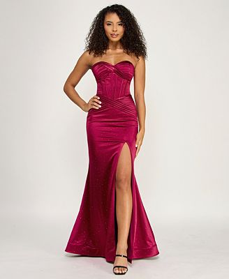 macys formal dresses Metallic Petite & Black Tie short sleeves Prom Dresses, Shoes & Accessories
