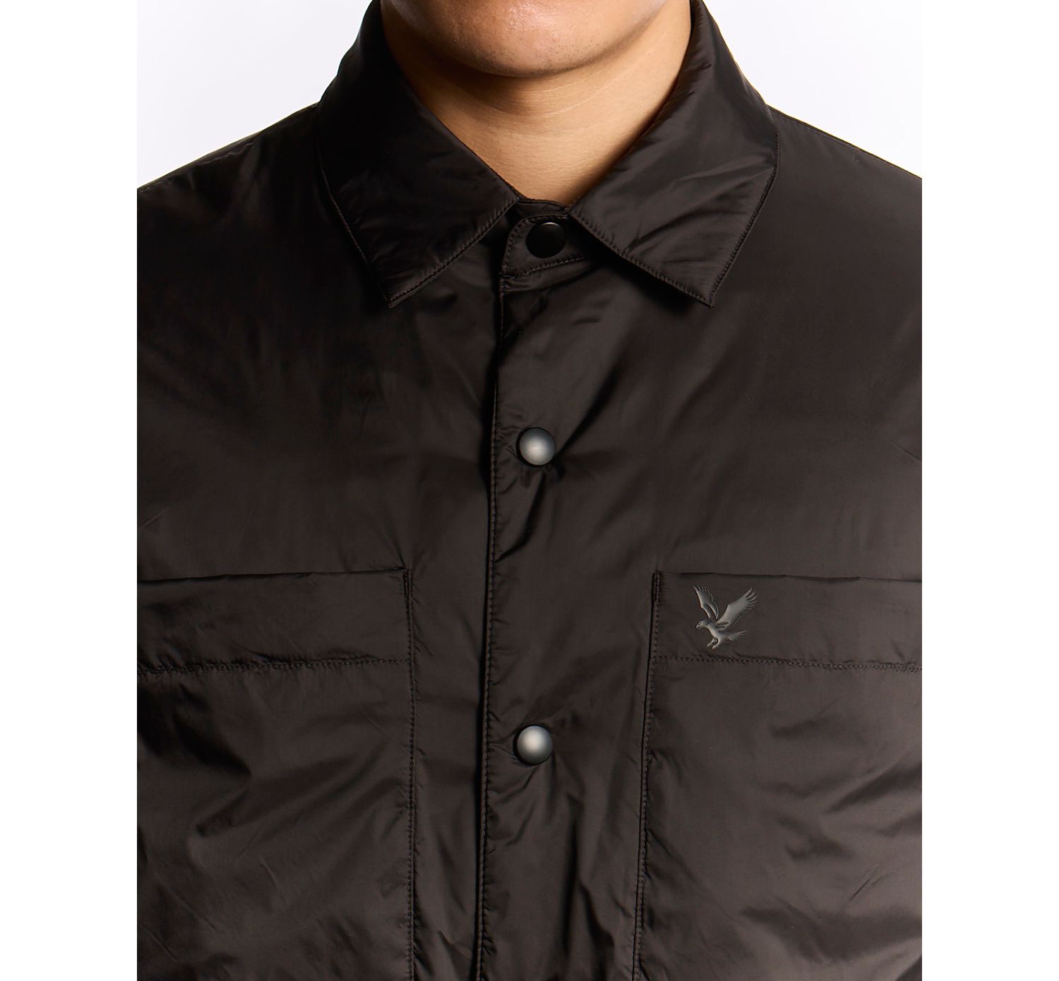Men's Long Sleeve Collared Insulated Overshirt