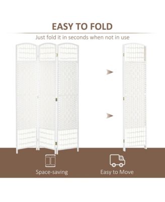 3 Panel Room Divider Folding Privacy Screen 5.6' Room Separator