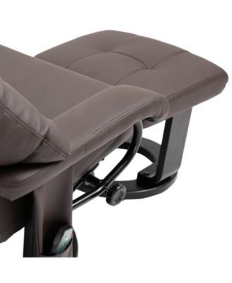 Massage Recliner Chair, Footrest, 360 Swivel Lounger w/ Ottoman,