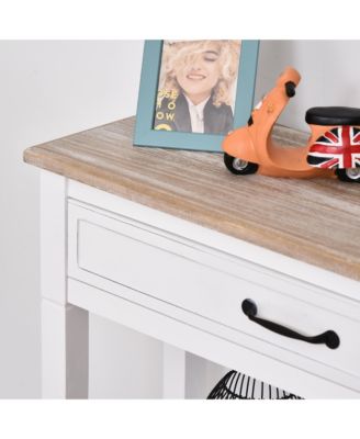 Modern Style Console Table Sofa Side Desk with Drawer for Entryway,