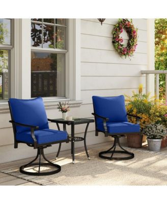 4 Outdoor Chair Cushions with Seat & Backrest, 24" x 24"