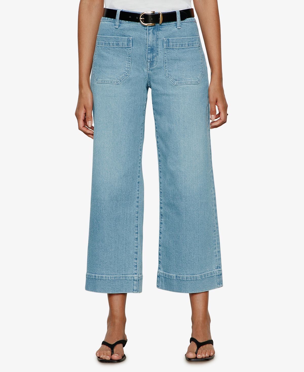 Sanctuary Women's The Marine Comfort-Stretch Wide-Leg Jeans view 4 — MAYCSS fashion products