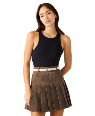 Women's Roller, Double Square Buckle Python 3-Pc Textured Belt