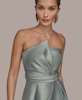 Women's Strapless Asymmetrical Ball Gown