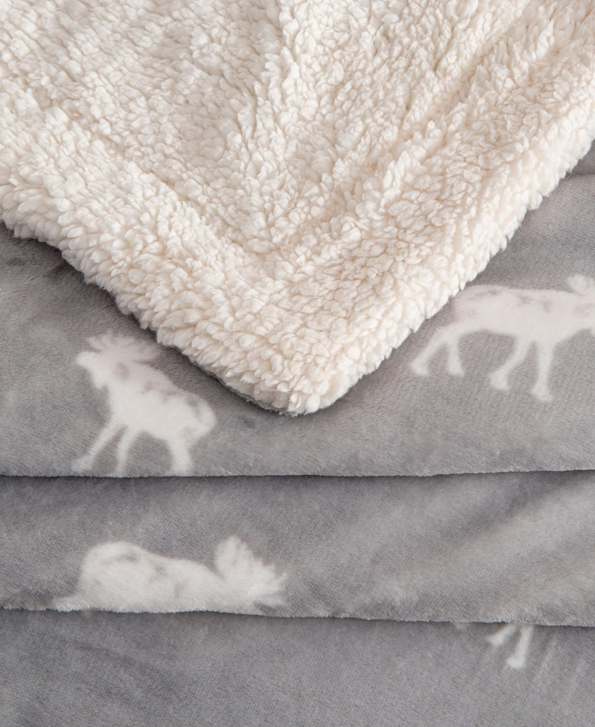 Linery & Co. Velvet Plush Reversible Sherpa Throw Blanket