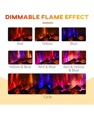 26" Electric Fireplace Stove with Remote Control, 12H Timer,