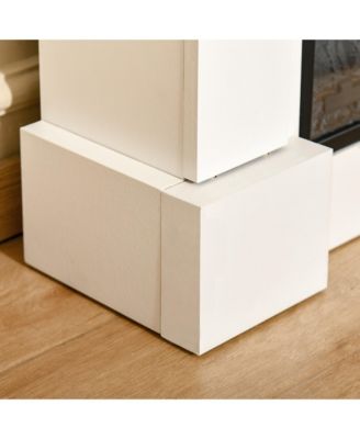 32" 1400W Electric Fireplace Mantel w/ Realistic LED Log Heater,