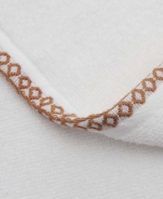 Quick-Dry Cotton Decorative Border 4 Pack Bath Towel Set