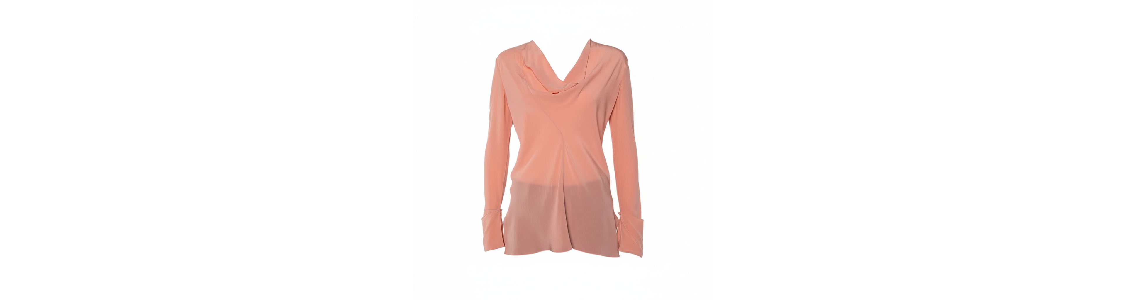 Pre-Owned Chloe Women's Silk Draped Neck Long Sleeve Top