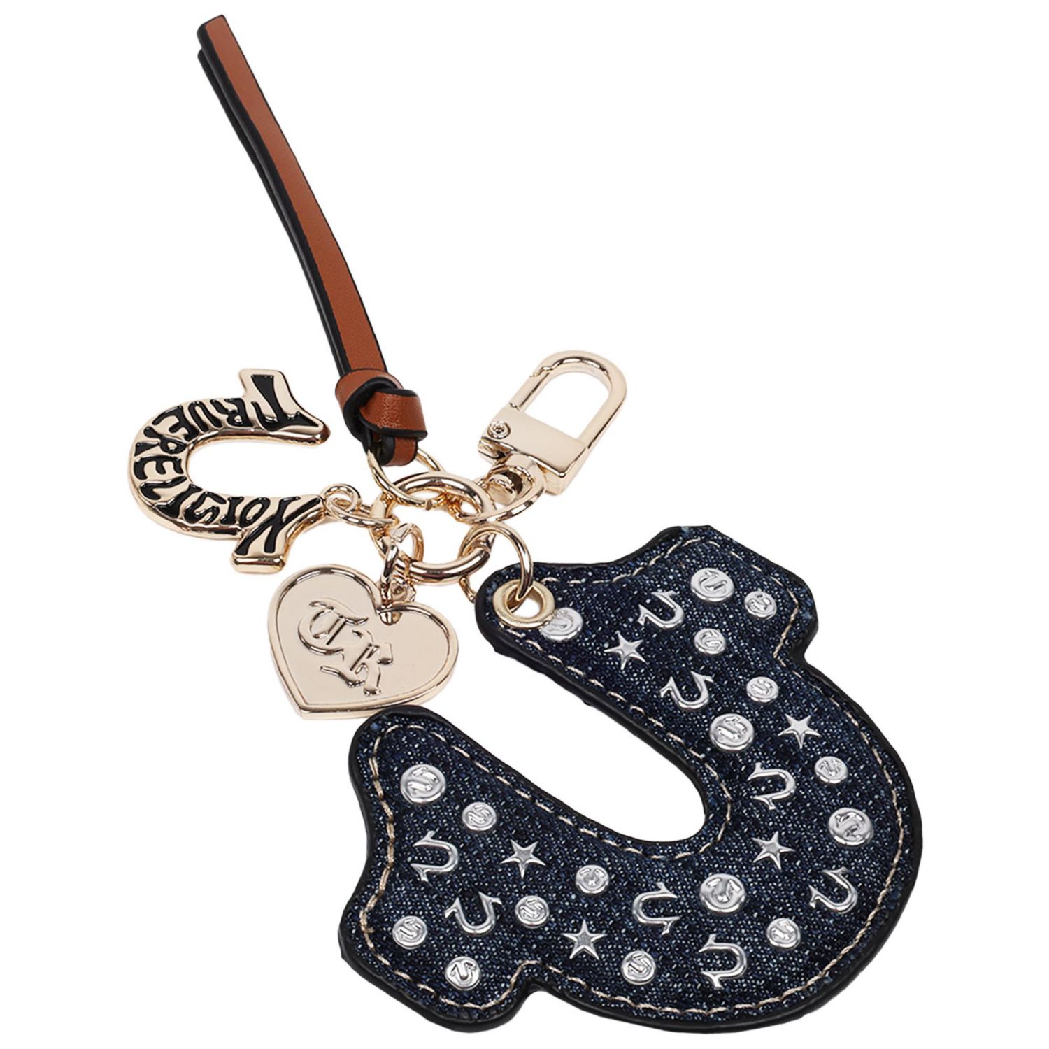 Denim Horseshoe Bag Charm