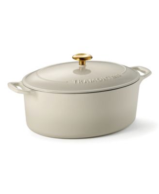 Cast Iron 7-Quart Oval Dutch Oven Pot with Lid