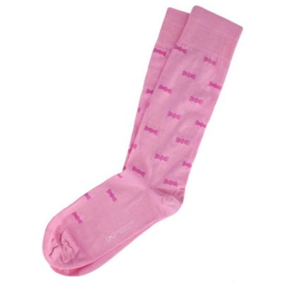 Men's Dapper Bow Tie Novelty Mid Calf Mercerized Cotton Socks (1 Pair)