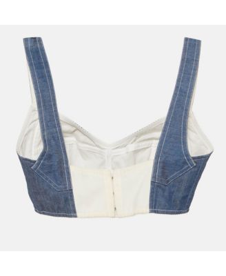 Women's Blue Denim Bustier Top