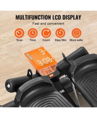 Mini Stair Stepper, Hydraulic Twist Stepper with Resistance Bands and LCD Monitor for Home Exercise