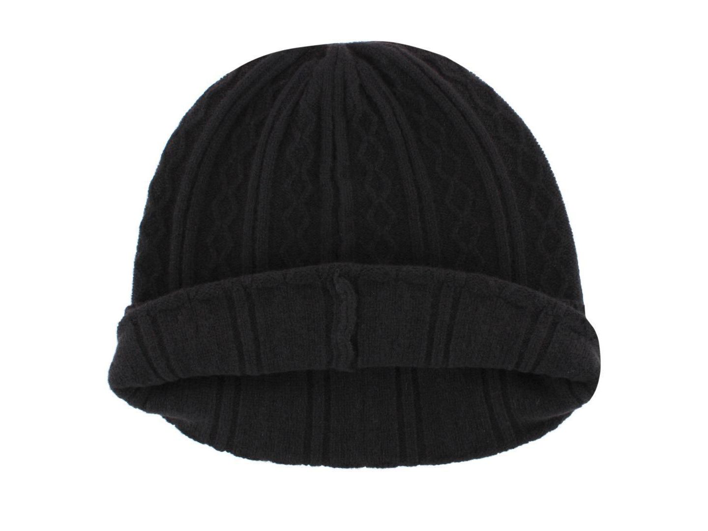 Мужская шапка TRAFALGAR The Windsor Merino Wool Cable Knit Beanie, цвет: Чёрный — фото 2