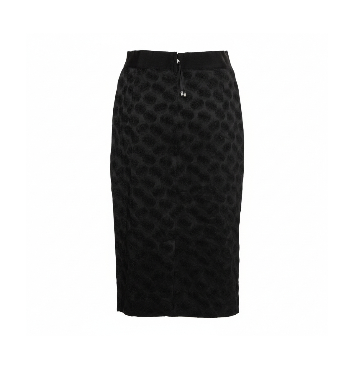 Pre-Owned Dolce & Gabbana Women's Black Jacquard Draped Detail Pencil Skirt