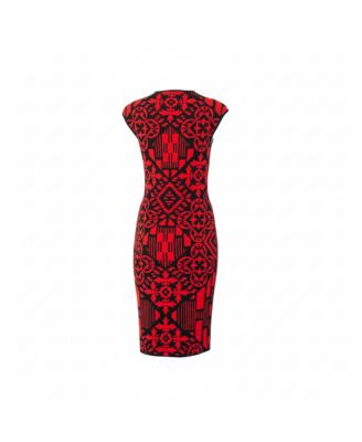 Women's Jacquard Knit Sheath Dress