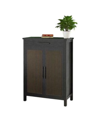 Slim Shoe Rack with Doors for Small Entryways