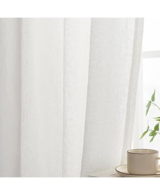 100% Linen Room Darkening Back Tab Single Panel, Heavy Duty