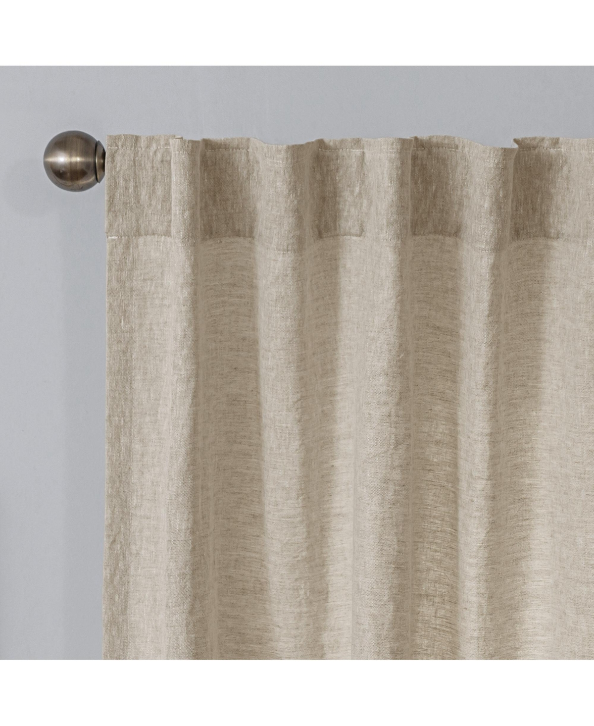 Awesome Home 100% Linen Room Darkening Back Tab Single Panel