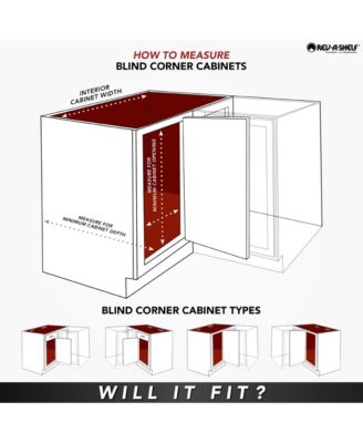 18" Blind Corner Kitchen Cabinet Organizer w/ Soft-close, 5PSP-18SC-CR